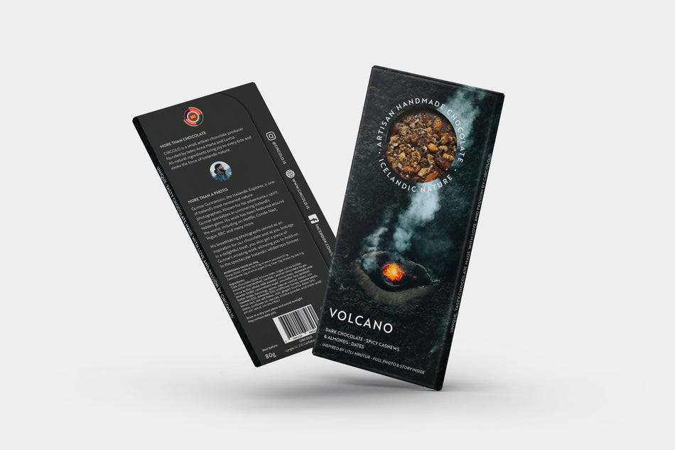 Artisian Handmade Chocolate - Icelandic Nature!
Dark Chocolate - Spicy Cashews & Almonds -Topiceland.