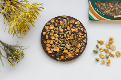 Icelandic handmade chocolate with edamame beans, fava beans & dates. - TopIceland