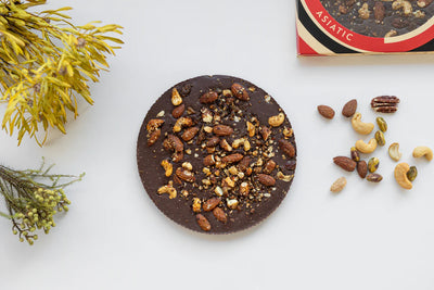 Icelandic handmade chocolate with licorice dates, spicy cashews and almonds. - TopIceland