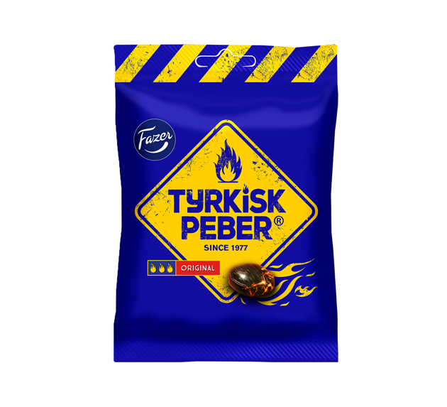 Tyrkisk Peber is a salty liquorice classic with a peppery kick, and it has been a big hit ever since its launch in 1977. -Topiceland