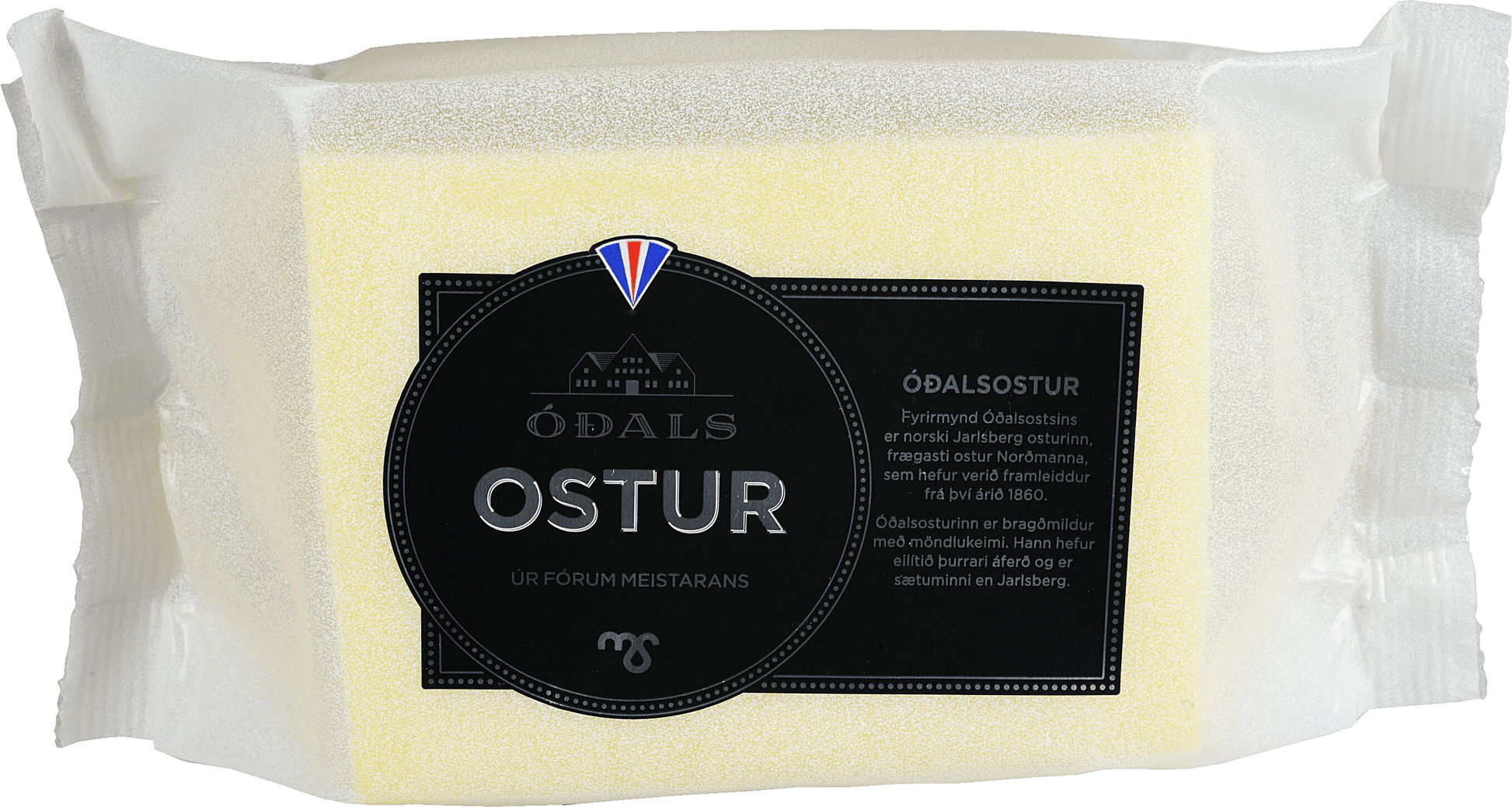 Oðalsostur - Oðals cheese. The Norwegian Jarlsberg cheese is the epitome of the ancestral cheese; the most famous cheese made by Norwegians since 1860.