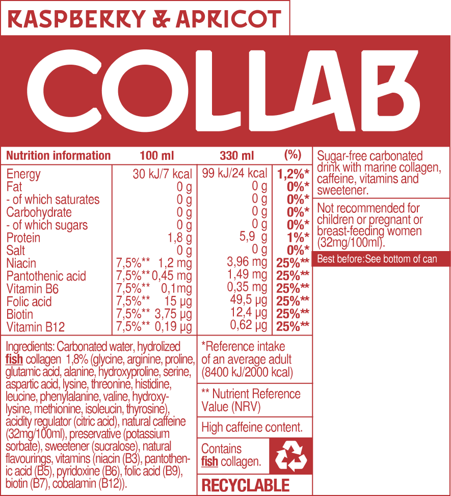 Collab Raspberry & Apricot (330ml) - (Non-alcoholic)
