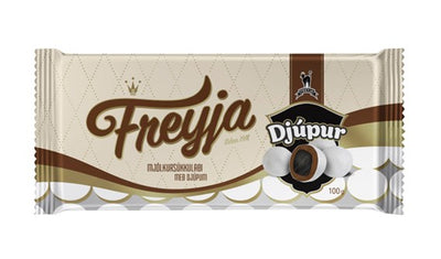 Freyju chocolate with Djúpur bites inside. - Topiceland