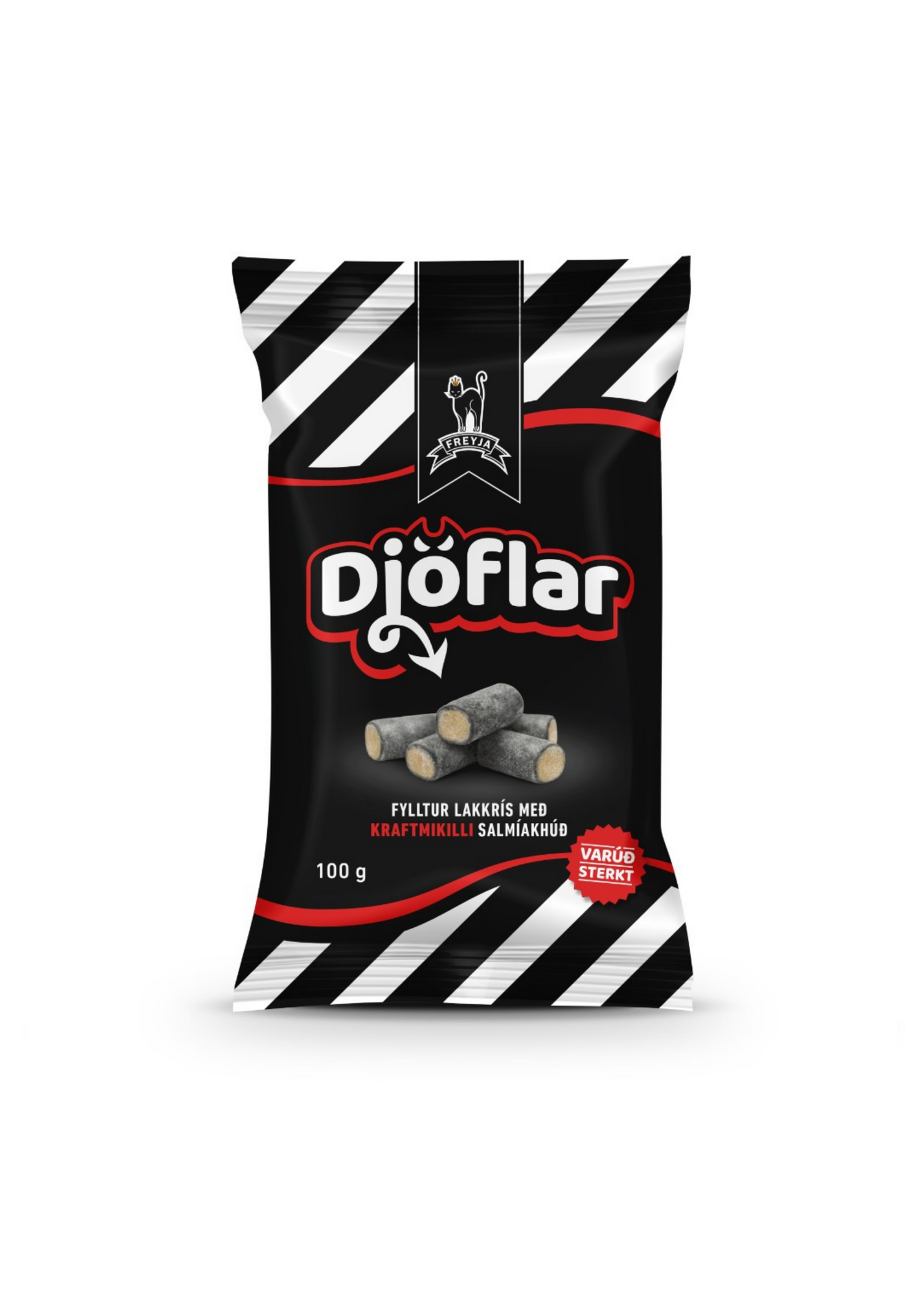 Freyja Djöflar - Stuffed Licorice with Powerful Salmiak. - Topiceland