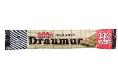 Draumur or Dream - Chocolate with licorice straw inside. - Topiceland