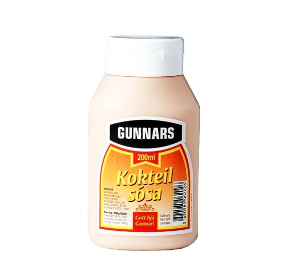 Kokteilsósa - Kokteil sauce or Cocktail sauce - is a widely used Icelandic condiment traditionally enjoyed with french fries, hamburgers, fish and hot dogs. - TopIceland