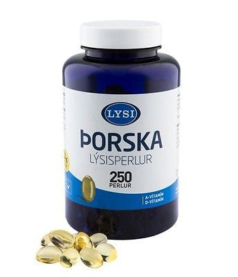 Cod Liver Fish Oil Capsules (250 capsules) - Topiceland