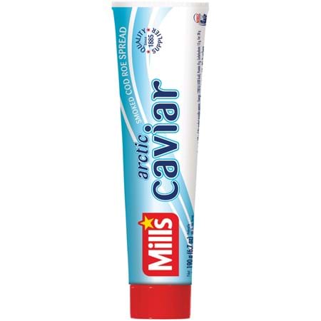 Arctic Mills Caviar is the most sold caviar in a tube in Iceland. Nutritious and delicious snack. Goes well on sandwiches, crackers, and with eggs, almost anything—refrigerated product.