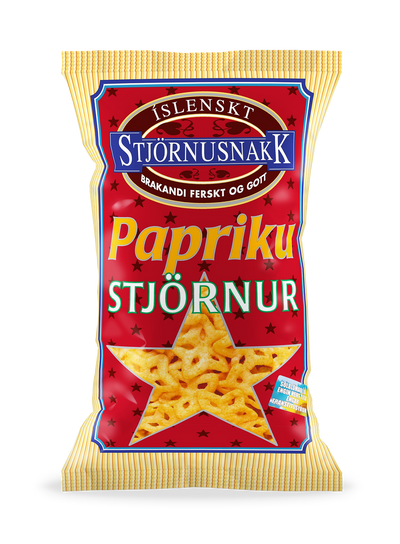 Paprikustjörnur - Paprika stars (90g) from Stjörnusnakk - Topiceland
