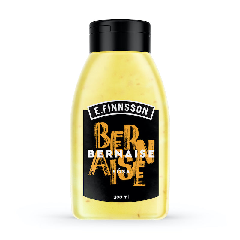 Béarnaise sauce from E.Finnsson is a 300ml of delicious flavor. It's a perfect way to add a gourmet, creamy flavor to any meal.