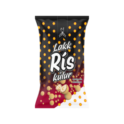 Icelandic milk chocolate with crispy corn puffs covered in licorice pepper powder, made by Freyja. -Topiceland