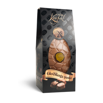 Nói Síríus milk chocolate egg with Icelandic konfekt inside. -Topiceland.