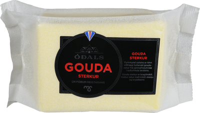 Oðals-Gouda strong. The model for the cheese is the famous Dutch gouda cheese from the city of Gouda in the southern part of the country.