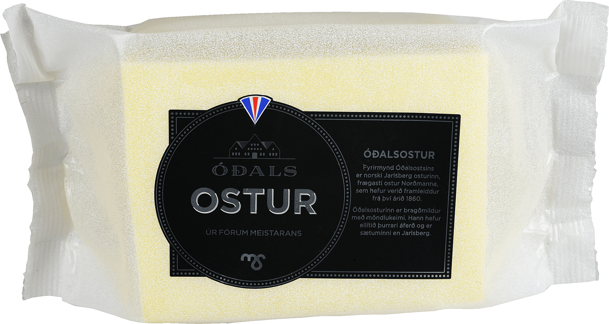 Oðalsostur - Oðals cheese. The Norwegian Jarlsberg cheese is the epitome of the ancestral cheese; the most famous cheese made by Norwegians since 1860. 