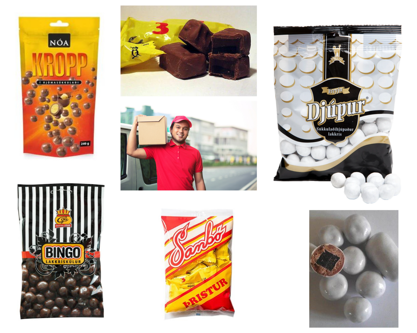 A mix of our most popular Icelandic candy in one bundle. You'll get a variety of flavors and textures in one package, perfect for gifting or snacking. These individually wrapped treats are both delicious and convenient, allowing you to enjoy a variety of flavors without committing to a large quantity of any one kind. - Topiceland