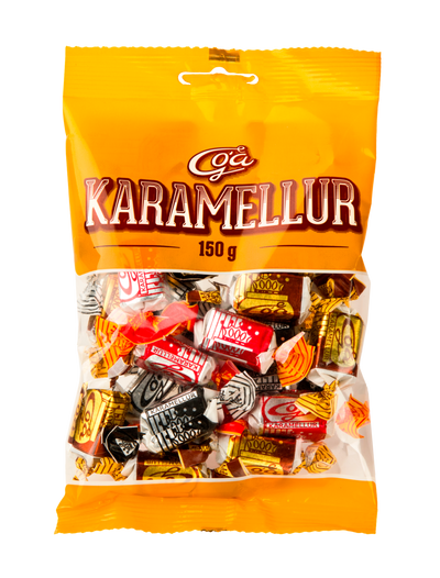 Mixed selection of caramel candy, licorice, classic caramel and dark caramel from Goa. -Topiceland