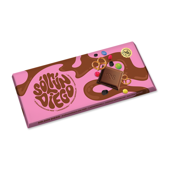 Noa Chocolate with licorice, pretzels, chocolate pearls & sea salt (140g)