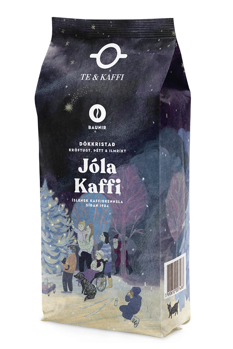 Aromatic coffee for joyful Christmas moments. Select coffee beans from Colombia, Ethiopia, and Costa Rica provide the coffee with a natural and enjoyable flavor, good body, and a sweet fruity aroma. It has a good balance and a dark aftertaste. - TopIceland