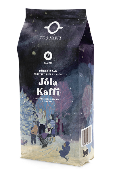 Aromatic coffee for joyful Christmas moments. Select coffee beans from Colombia, Ethiopia, and Costa Rica provide the coffee with a natural and enjoyable flavor, good body, and a sweet fruity aroma. It has a good balance and a dark aftertaste. - TopIceland