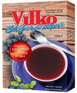 Vilko hot blueberry soup is sweet and delicious. Just add 1 litre of water and heat up. - Topiceland