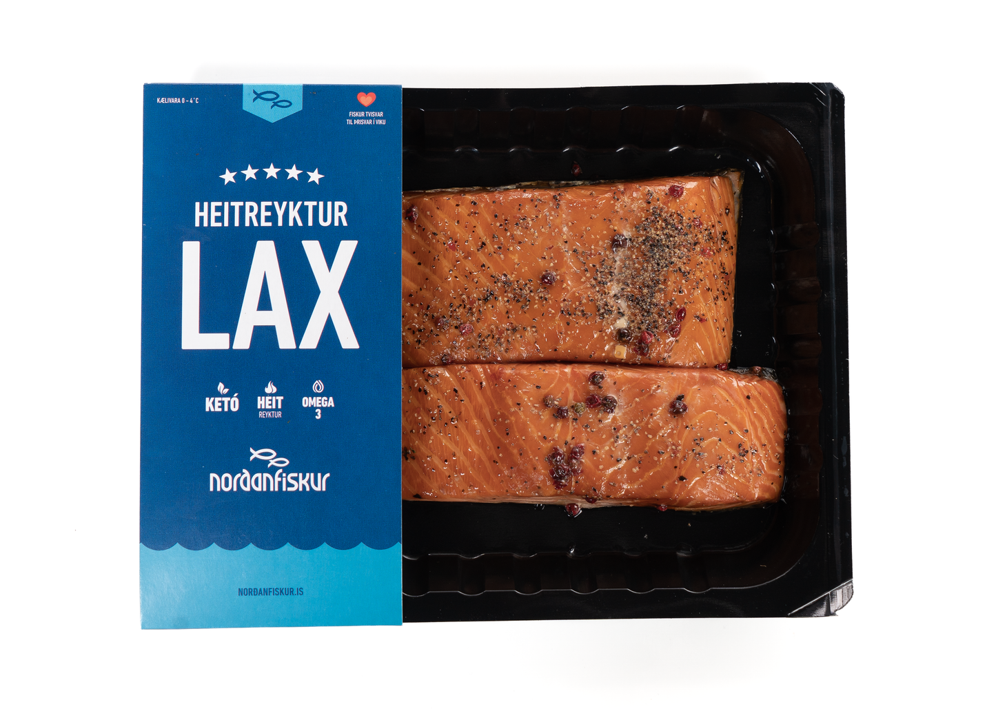 Heitreyktur lax/Hot Smoked Salmon (350g)