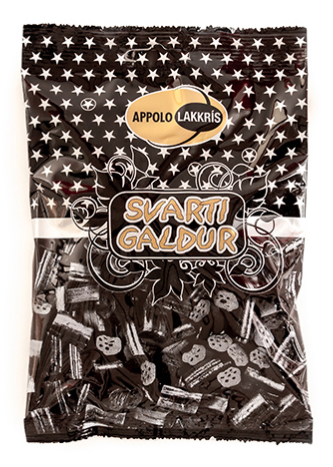 Svarti galdur (150gr) - Black magic licorice - Appolo licorice bag - Topiceland