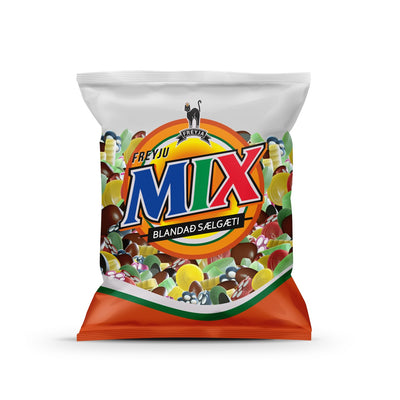Freyja mix is a mixed candy selection of chocolate, fruity chewy candy, djupur and caramel candy. -Topiceland