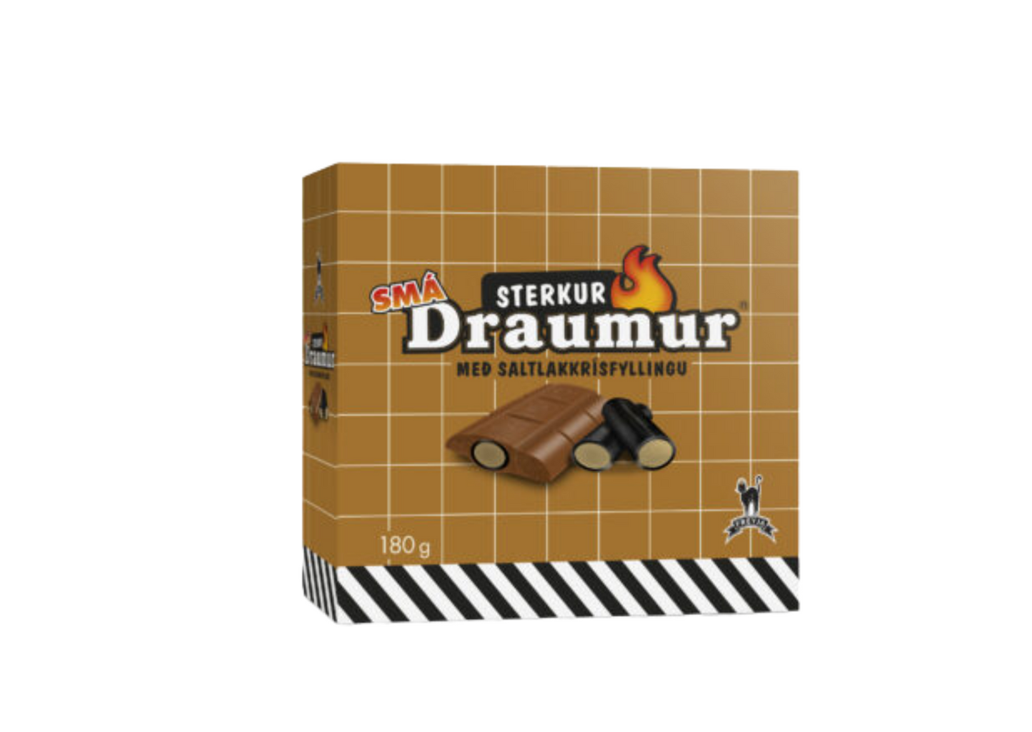Smá Draumur. Strong Dream - Small chocolate bars with strong peppery salt licorice filling inside. - Topiceland