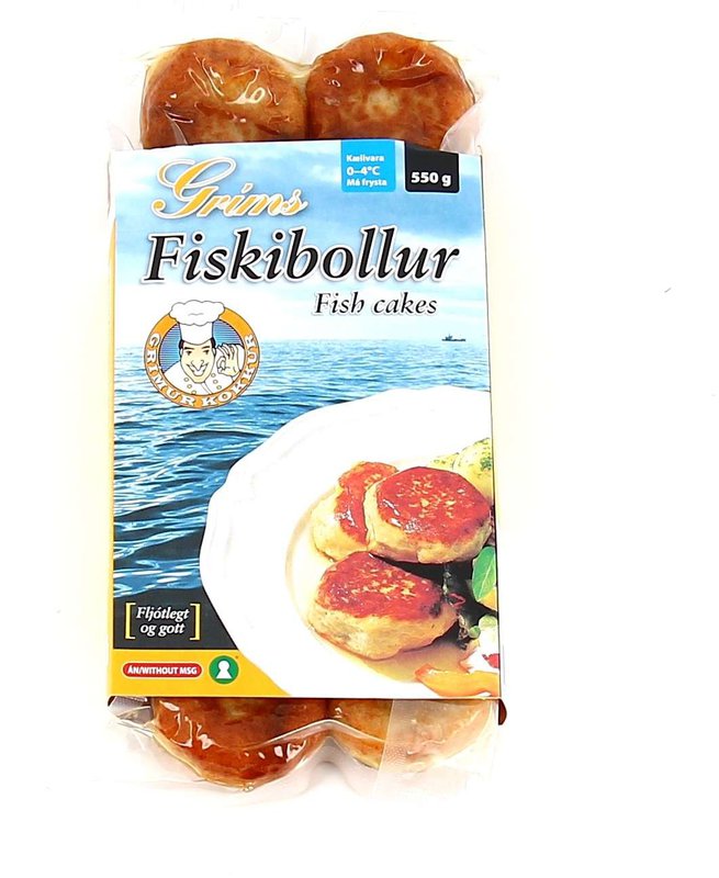 Fish cakes from Grimur kokkur, 8 cakes in each package.- Topiceland