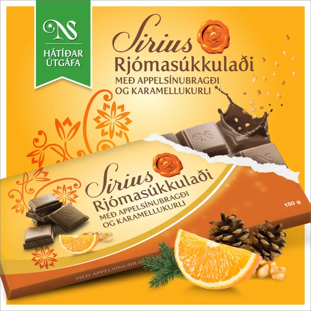 Chocolate with Orange flavour and caramel crunch (150g)