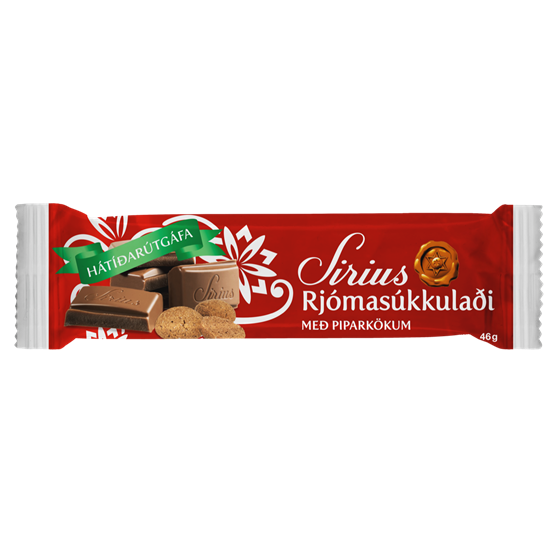 Noa Sirius chocolate bar with gingerbread cookie crunch inside. - Topiceland