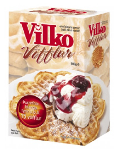 Vilko Waffle mix or Vilkó Vöfflumix, each package makes about 15 waffles. - Topiceland